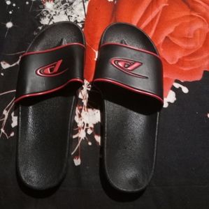 Unisex Black slide on sandals